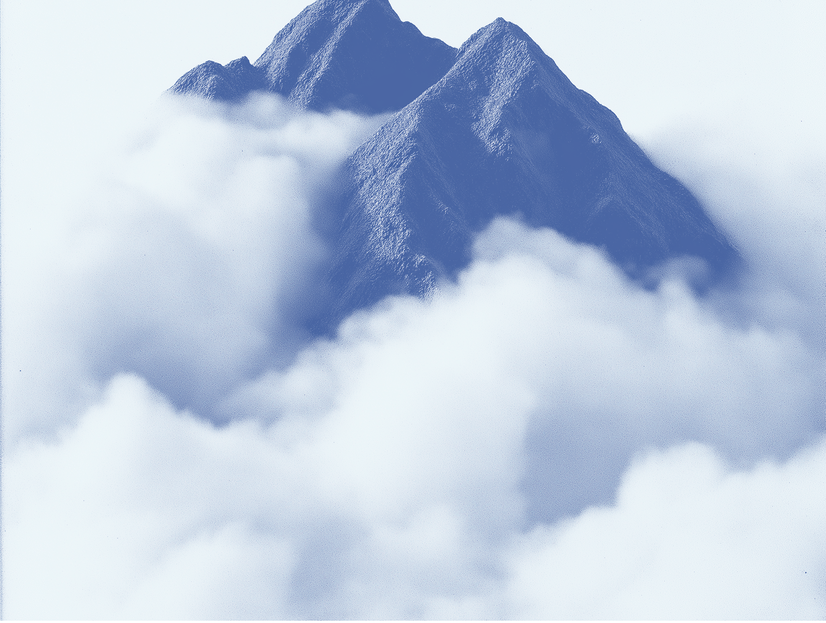 Mountain landscape with clouds