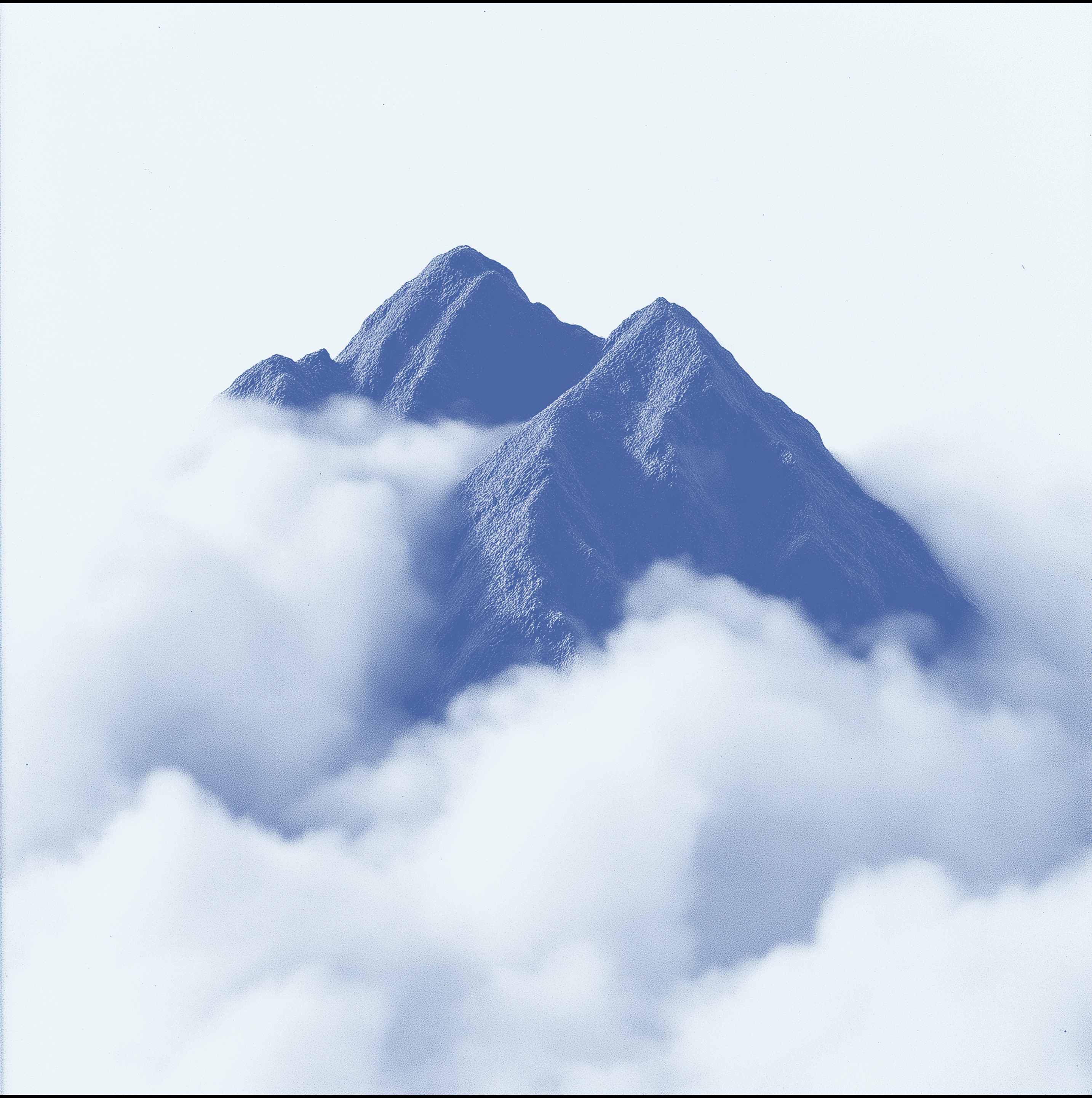 Mountain landscape with clouds